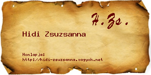 Hidi Zsuzsanna névjegykártya